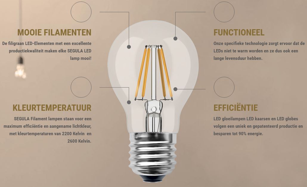 LED filament globelamp