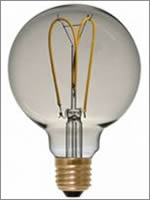LED lamp met gekrulde gloeidraad in het goud 125