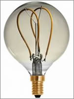 LED lamp met gekrulde gloeidraad in het goud 80
