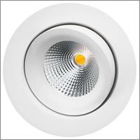 Witte, dimbare LED inbouwspots van SG Lighting - Junistar Gyro