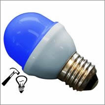 Slagvaste blauwe E27 LED lamp
