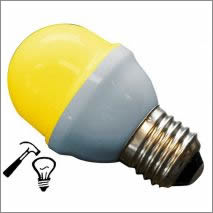 Slagvaste gele E27 LED lamp