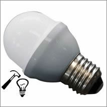 Slagvaste witte E27 LED lamp